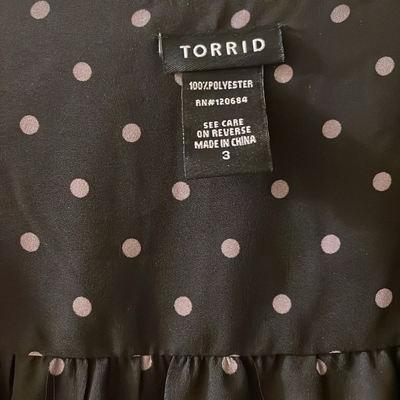 Torrid polka dot blouse size 3​​ - Picture 2 of 4